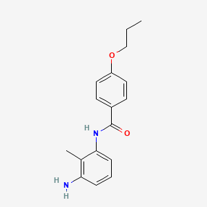 molecular formula C17H20N2O2 B1384946 N-(3-Amino-2-methylphenyl)-4-propoxybenzamide CAS No. 1020056-38-5