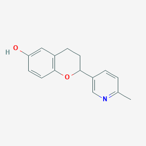 molecular formula C15H15NO2 B13849464 2-(6-methylpyridin-3-yl)-3,4-dihydro-2H-chromen-6-ol 