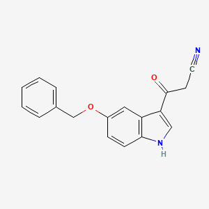 molecular formula C18H14N2O2 B1384953 3-(5-Benzyloxyindol-3-yl)-3-oxopropanenitrile CAS No. 1020722-11-5