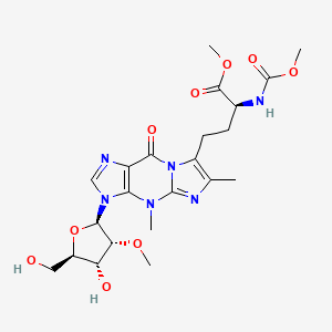 (S)-4,9-Dihydro-a-[(methoxycarbonyl)amino]-4,6-dimethyl-9-oxo-3-b-D-ribofuranosyl-3H-Imidazo[1,2-a]purine-7-butanoic acid methyl ester