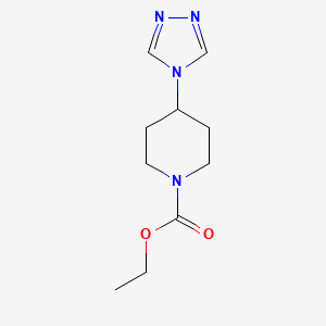 molecular formula C10H16N4O2 B13849571 Ethyl 4-(4h-1,2,4-triazol-4-yl)piperidine-1-carboxylate 