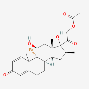 molecular formula C24H31BrO6 B13849577 9-Bromo-11beta,17,21-trihydroxy-16beta-methyl-pregna-1,4-diene-3,20-dione 21-Acetate 