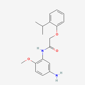 molecular formula C18H22N2O3 B1384959 N-(5-Amino-2-methoxyphenyl)-2-(2-isopropylphenoxy)acetamide CAS No. 1020054-31-2
