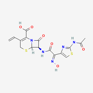 molecular formula C16H15N5O6S2 B13849626 N-Acetyl Cefdinir 