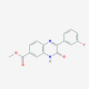 methyl 2-(3-fluorophenyl)-3-oxo-4H-quinoxaline-6-carboxylate