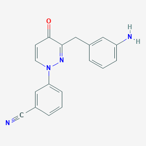 3-[3-(3-aminobenzyl)-4-oxopyridazin-1(4H)-yl]benzonitrile