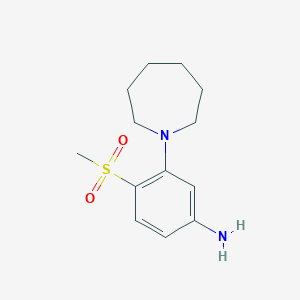 molecular formula C13H20N2O2S B1384965 3-Azepan-1-yl-4-(methylsulphonyl)aniline CAS No. 1000018-38-1