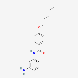 molecular formula C18H22N2O2 B1384967 N-(3-Aminophenyl)-4-(pentyloxy)benzamide CAS No. 1020722-38-6