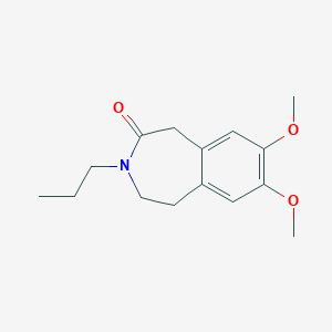 molecular formula C15H21NO3 B13849670 N-Propyl-7,8-dimethoxy-1,3,4,5-tetrahydro-2H-3-benzazepin-2-one 