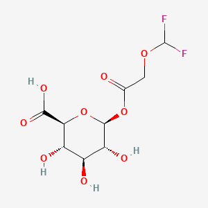 (2S,3S,4S,5R)-6-(2-(Difluoromethoxy)acetoxy)-3,4,5-trihydroxytetrahydro-2H-pyran-2-carboxylic Acid