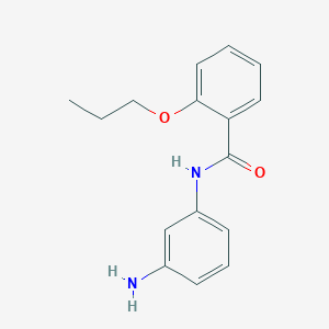 molecular formula C16H18N2O2 B1384970 N-(3-氨基苯基)-2-丙氧基苯甲酰胺 CAS No. 1020722-55-7
