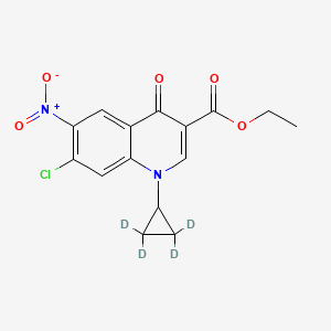 Ethyl 7-Chloro-1-(cyclopropyl-2,2,3,3-d4)-6-nitro-4-oxo-1,4-dihydroquinoline-3-carboxylate