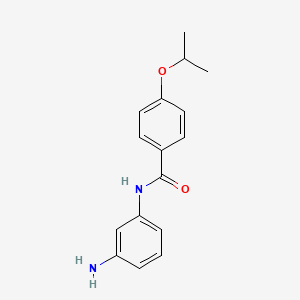 molecular formula C16H18N2O2 B1384971 N-(3-Aminophenyl)-4-isopropoxybenzamide CAS No. 1020722-61-5