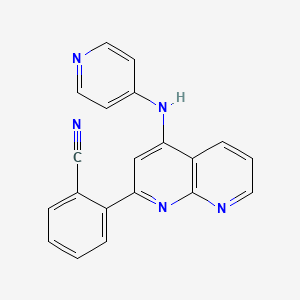 molecular formula C20H13N5 B13849711 2-[4-(Pyridin-4-ylamino)-1,8-naphthyridin-2-yl]benzonitrile 