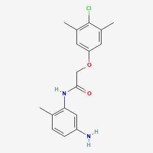 molecular formula C17H19ClN2O2 B1384972 N-(5-Amino-2-methylphenyl)-2-(4-chloro-3,5-dimethylphenoxy)acetamide CAS No. 1020722-92-2