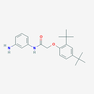 molecular formula C22H30N2O2 B1384973 N-(3-Aminophenyl)-2-[2,4-DI(tert-butyl)phenoxy]-acetamide CAS No. 1020722-83-1
