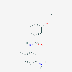 molecular formula C17H20N2O2 B1384975 N-(5-氨基-2-甲基苯基)-3-丙氧基苯甲酰胺 CAS No. 1020054-14-1