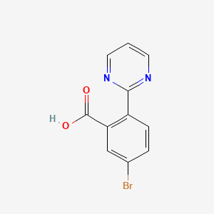 molecular formula C11H7BrN2O2 B13849762 5-Bromo-2-pyrimidin-2-ylbenzoic acid 