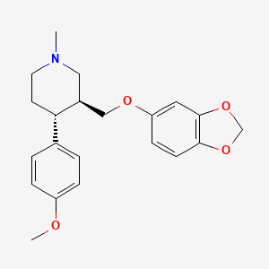 trans-3-[(1,3-Benzodioxol-5-yloxy)methyl]-4-(4-methoxyphenyl)-1-methylpiperidine