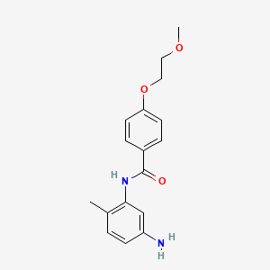 molecular formula C17H20N2O3 B1384981 N-(5-Amino-2-methylphenyl)-4-(2-methoxyethoxy)-benzamide CAS No. 1020054-16-3