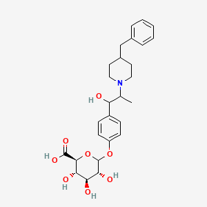 (2S,3S,4S,5R)-6-[4-[2-(4-benzylpiperidin-1-yl)-1-hydroxypropyl]phenoxy]-3,4,5-trihydroxyoxane-2-carboxylic acid