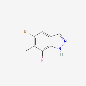 molecular formula C8H6BrFN2 B13849873 5-Bromo-7-fluoro-6-methyl-1H-indaZole 