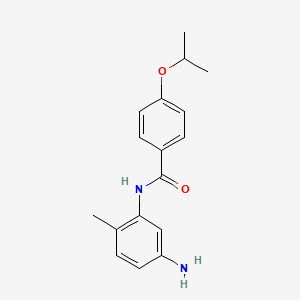 molecular formula C17H20N2O2 B1384989 N-(5-Amino-2-methylphenyl)-4-isopropoxybenzamide CAS No. 1020054-07-2