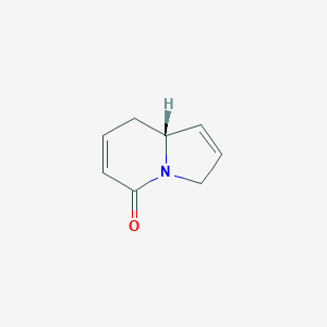 molecular formula C8H9NO B138499 (8aR)-8,8a-dihydro-3H-indolizin-5-one CAS No. 151983-36-7