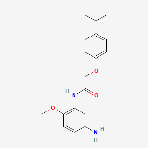 molecular formula C18H22N2O3 B1384991 N-(5-Amino-2-methoxyphenyl)-2-(4-isopropylphenoxy)acetamide CAS No. 1020054-34-5