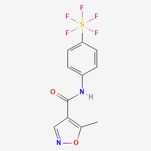 molecular formula C11H9F5N2O2S B13849913 5-Methyl-N-(4-(pentafluoro-l6-sulfaneyl)phenyl)isoxazole-4-carboxamide 