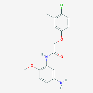 molecular formula C16H17ClN2O3 B1384992 N-(5-Amino-2-methoxyphenyl)-2-(4-chloro-3-methylphenoxy)acetamide CAS No. 1020054-28-7