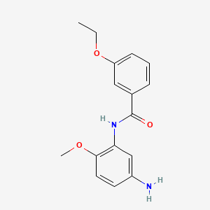molecular formula C16H18N2O3 B1384994 N-(5-Amino-2-methoxyphenyl)-3-ethoxybenzamide CAS No. 1020055-95-1