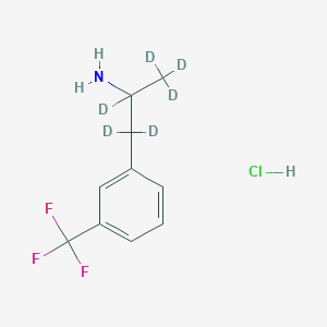 molecular formula C10H13ClF3N B13849941 Desethyl Fenfluramine-d6 Hydrochloride 