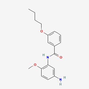 molecular formula C18H22N2O3 B1384995 N-(5-Amino-2-methoxyphenyl)-3-butoxybenzamide CAS No. 1020055-91-7