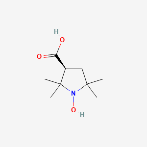 molecular formula C9H17NO3 B13849963 (3S)-1-hydroxy-2,2,5,5-tetramethylpyrrolidine-3-carboxylic acid 