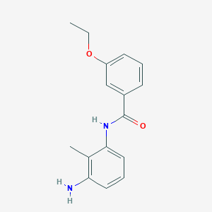 molecular formula C16H18N2O2 B1384997 N-(3-Amino-2-methylphenyl)-3-ethoxybenzamide CAS No. 1020056-68-1