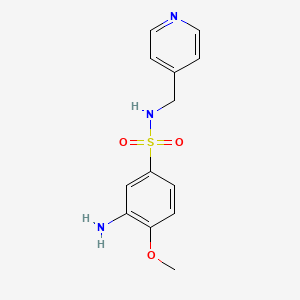 3-amino-4-methoxy-N-(pyridin-4-ylmethyl)benzenesulfonamide