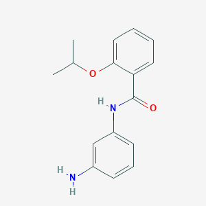 molecular formula C16H18N2O2 B1385001 N-(3-Aminophenyl)-2-isopropoxybenzamide CAS No. 1020722-86-4