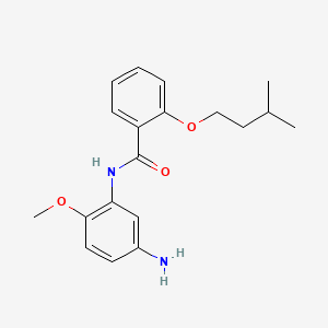molecular formula C19H24N2O3 B1385003 N-(5-氨基-2-甲氧基苯基)-2-(异戊氧基)-苯甲酰胺 CAS No. 1020055-51-9