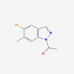 molecular formula C10H9BrN2O B13850090 1-acetyl-5-bromo-6-methyl-1H-indazole 