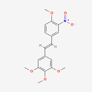 molecular formula C18H19NO6 B13850104 (e)-5-(4-Methoxy-3-nitrostyryl)-1,2,3-trimethoxybenzene 