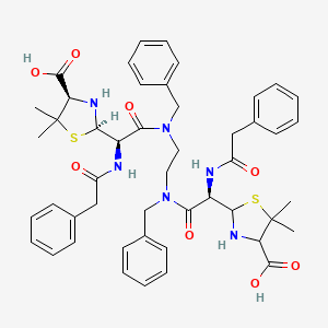 molecular formula C48H56N6O8S2 B13850112 Benzylpenicilloic Acid Benzathide N-Dimer 