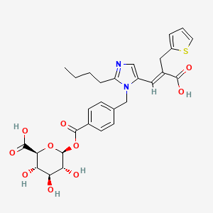 molecular formula C29H32N2O10S B13850119 (2S,3S,4S,5R,6S)-6-[4-[[2-butyl-5-[(E)-2-carboxy-3-thiophen-2-ylprop-1-enyl]imidazol-1-yl]methyl]benzoyl]oxy-3,4,5-trihydroxyoxane-2-carboxylic acid 