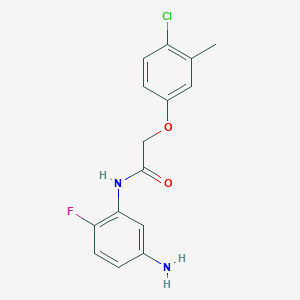 molecular formula C15H14ClFN2O2 B1385012 N-(5-氨基-2-氟苯基)-2-(4-氯-3-甲基苯氧基)乙酰胺 CAS No. 1020056-19-2