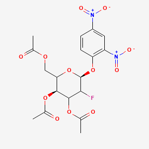 molecular formula C18H19FN2O12 B13850127 [(3S,6S)-3,4-diacetyloxy-6-(2,4-dinitrophenoxy)-5-fluorooxan-2-yl]methyl acetate 