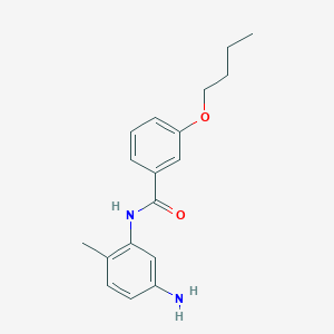 molecular formula C18H22N2O2 B1385013 N-(5-氨基-2-甲基苯基)-3-丁氧基苯甲酰胺 CAS No. 1020054-10-7