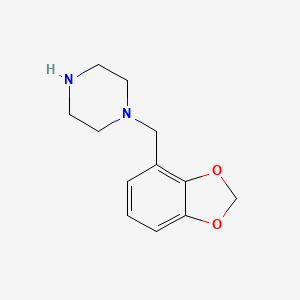 molecular formula C12H16N2O2 B13850171 1-(1,3-Benzodioxol-4-ylmethyl)piperazine 