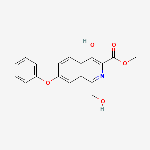 molecular formula C18H15NO5 B13850172 Methyl 4-hydroxy-1-(hydroxymethyl)-7-phenoxyisoquinoline-3-carboxylate 