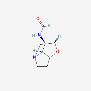 molecular formula C8H12N2O2 B13850178 N-[(1R,7S,8R)-2-oxa-6-azatricyclo[4.2.1.03,7]nonan-8-yl]formamide 