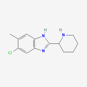 molecular formula C13H16ClN3 B13850227 5-chloro-6-methyl-2-piperidin-2-yl-1H-benzimidazole 